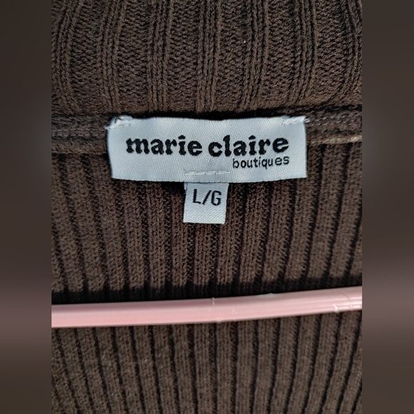 Marie Claire Boutique Zippered Sweater  Size L - Picture 3 of 5